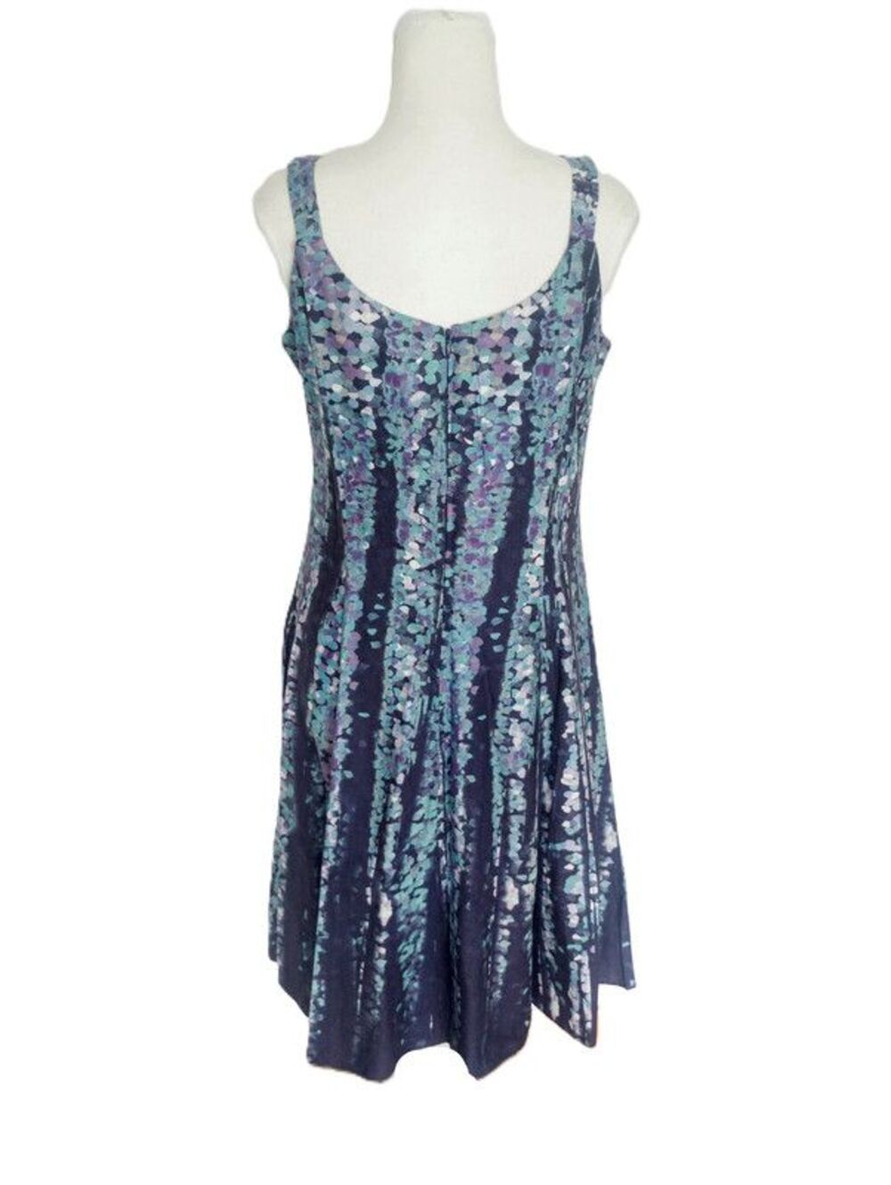 Blue and Purple Tank Dress / Flouncy Skirt / Size 8